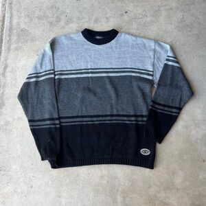Gotcha Y2k Skate surf Multitone Crew neck Sweater Mens size XL